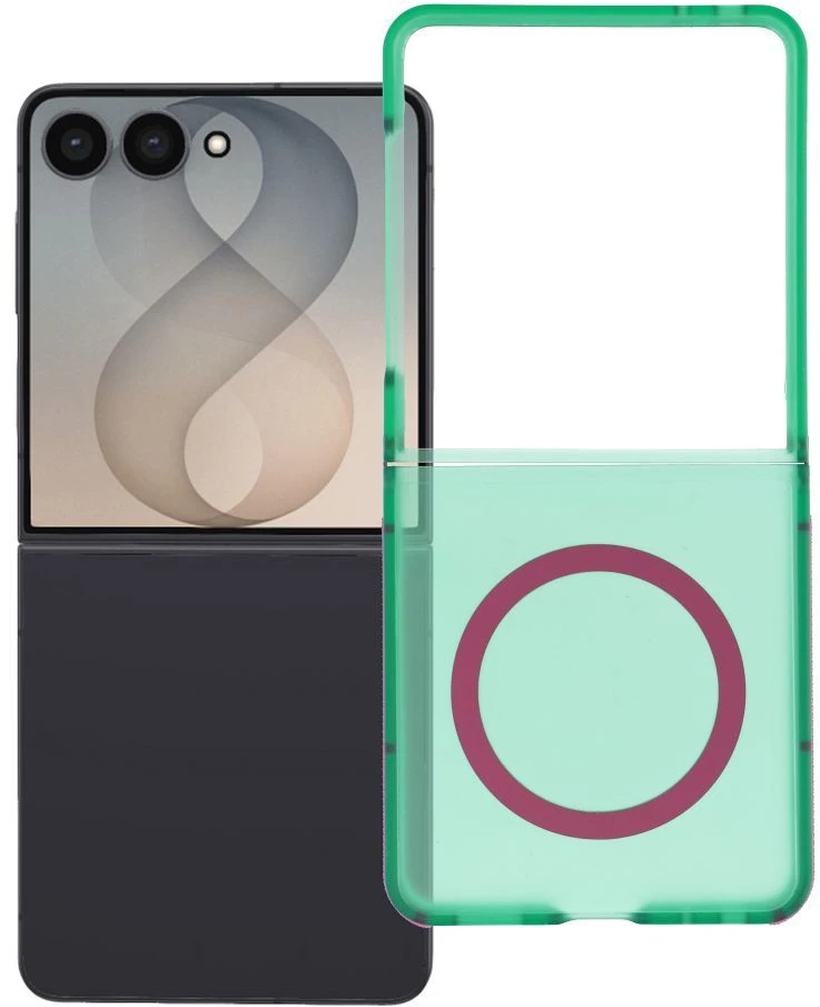 Dėklas skirtas Samsung Z Flip 8 5G Forcell F-Protect Vivid Premium suderinamas su MagSafe žalias 0INT
