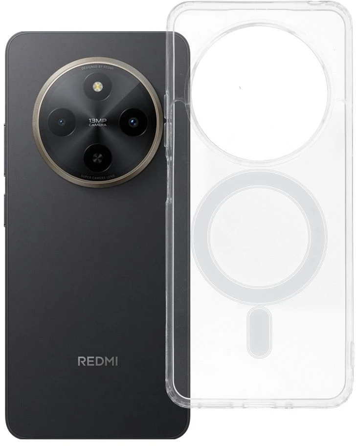 Oem Dėklas na Xiaomi Redmi 17C 4G Clear Mag Cover (MID) zgodne su MagSafe transparentne