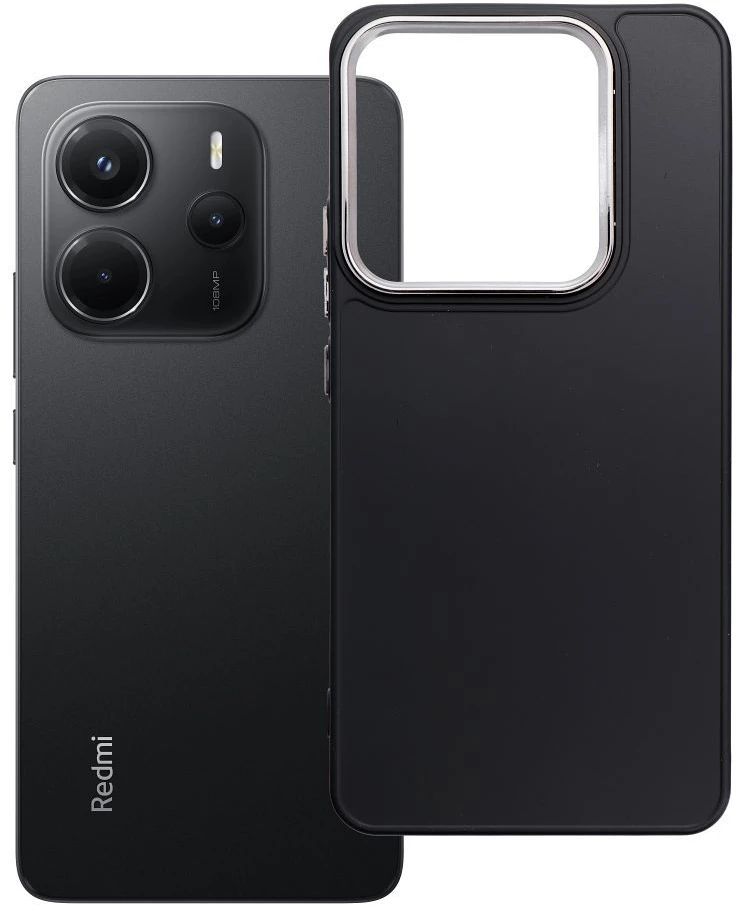Oem FRAME dėklas skirtas Xiaomi Redmi Note 14 4G (GLOBAL - 164,84mm x 78,15mm x 8,16mm) juodos spalvos