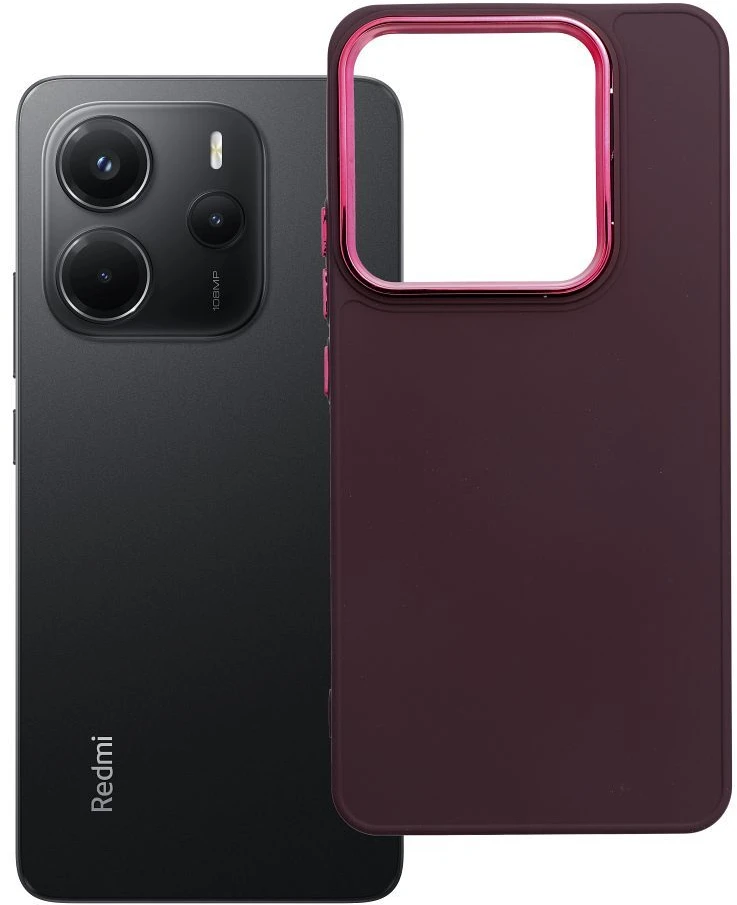 Oem FRAME dėklas skirtas Xiaomi Redmi Note 14 4G (GLOBAL - 164,84mm x 78,15mm x 8,16mm) violetinės spalvos