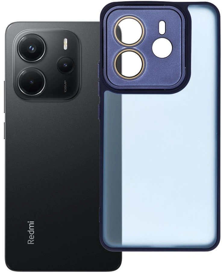 Oem VARIETE dėklas skirtas Xiaomi Redmi Note 14 4G (GLOBAL - 164,84mm x 78,15mm x 8,16mm) mėlynos spalvos