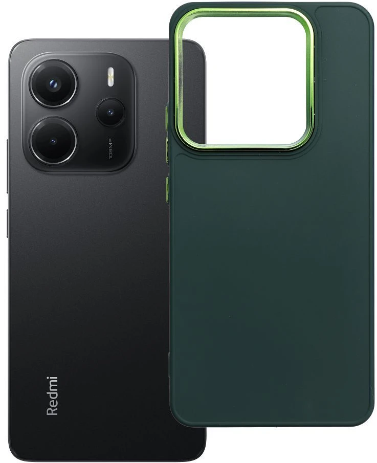 Oem FRAME dėklas skirtas Xiaomi Redmi Note 14 4G (GLOBAL - 164,84mm x 78,15mm x 8,16mm) žalios spalvos