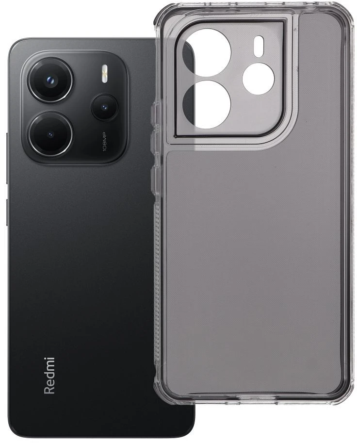 Oem MATRIX Skaidrus dėklas skirtas Xiaomi Redmi Note 14 4G (GLOBAL - 164,84mm x 78,15mm x 8,16mm) juodos spalvos