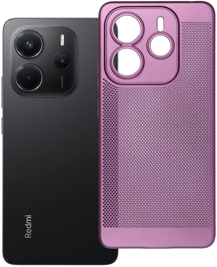 Oem BREEZY dėklas skirtas Xiaomi Redmi Note 14 5G violetinės spalvos