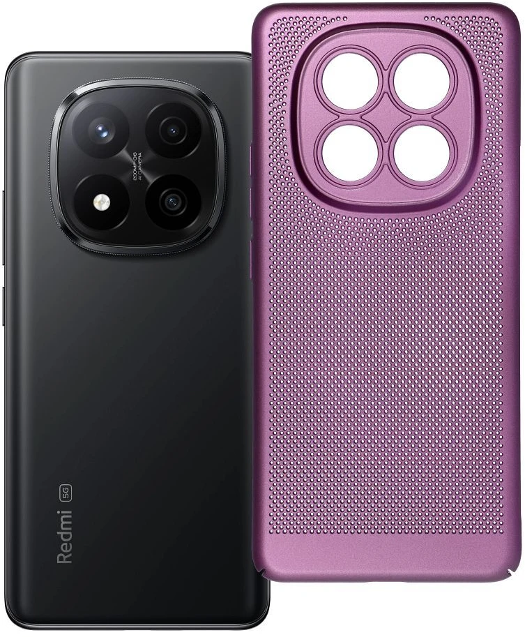 Oem BREEZY dėklas skirtas Xiaomi Redmi Note 14 PRO Plus 5G violetinės spalvos