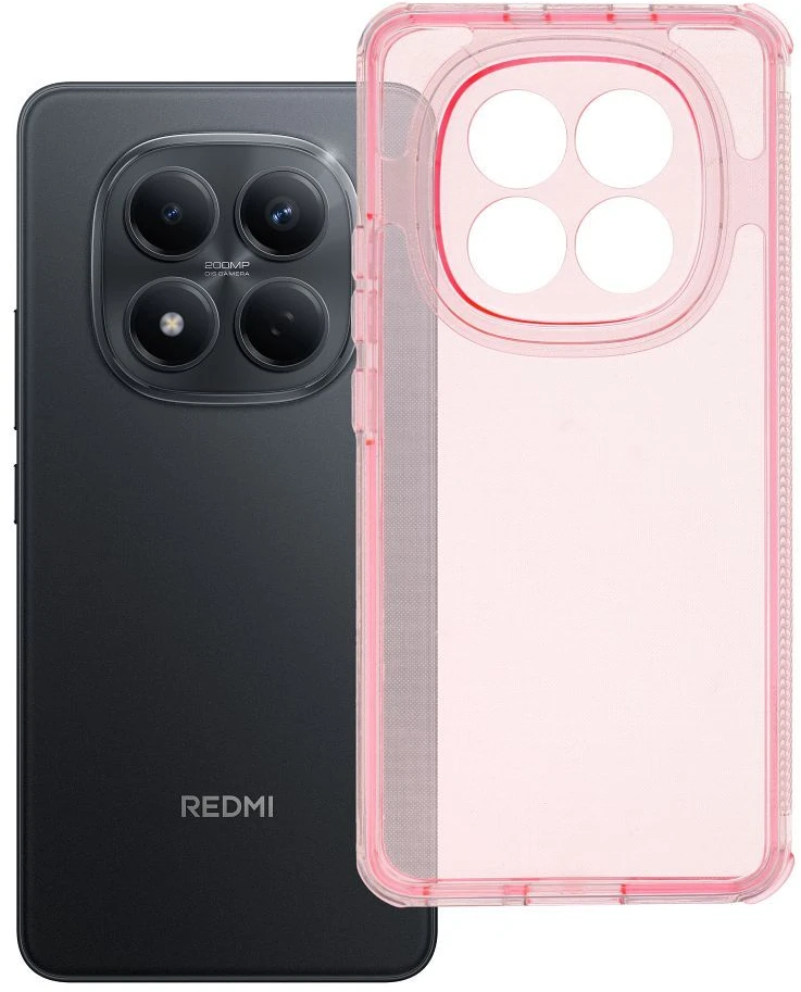 Oem „Xiaomi Redmi Note 15 4G / 5G Matrix“ skaidraus rožinio atspalvio dėklas
