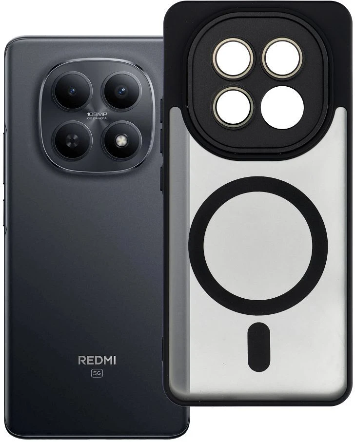 Oem Dėklas na Xiaomi Redmi Note 15 4G / 5G Variete Mag Cover zgodne su MagSafe juoda