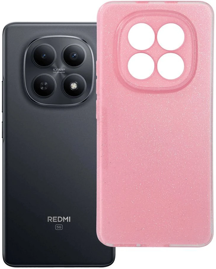 Oem Dėklas na Xiaomi Redmi Note 15 5G Clear Case 2 mm Blink rožinė