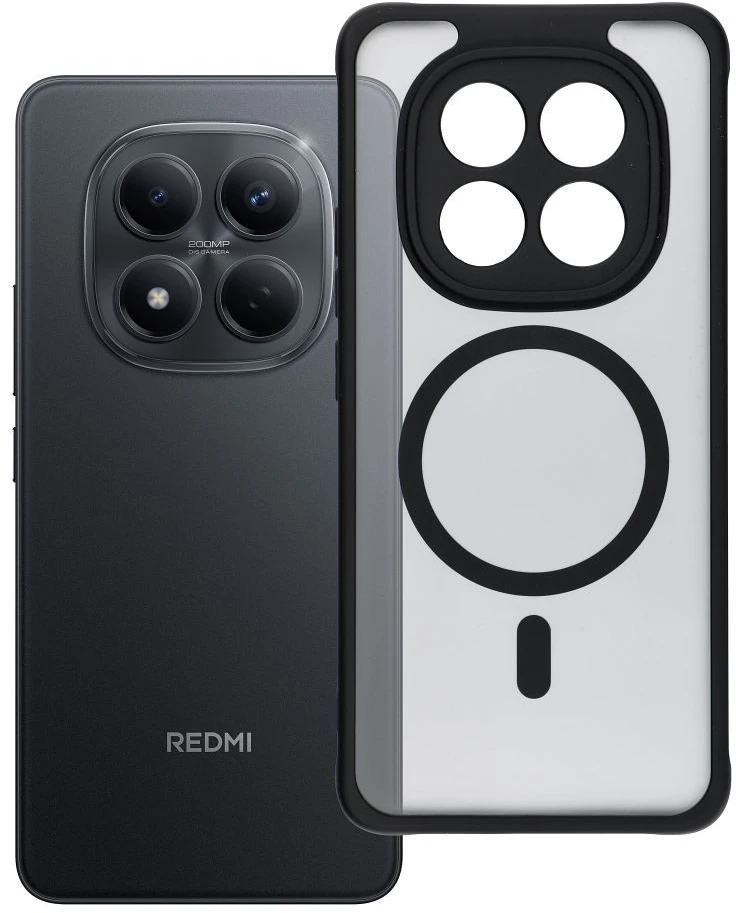 Oem Dėklas na Xiaomi Redmi Note 15 5G Full Matte Mag Cover zgodne su MagSafe juoda