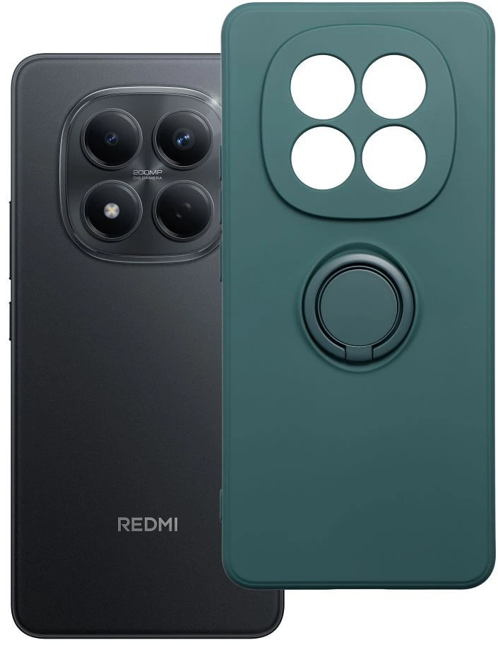 Oem Dėklas na Xiaomi Redmi Note 15 5G Silicone Ring žalia