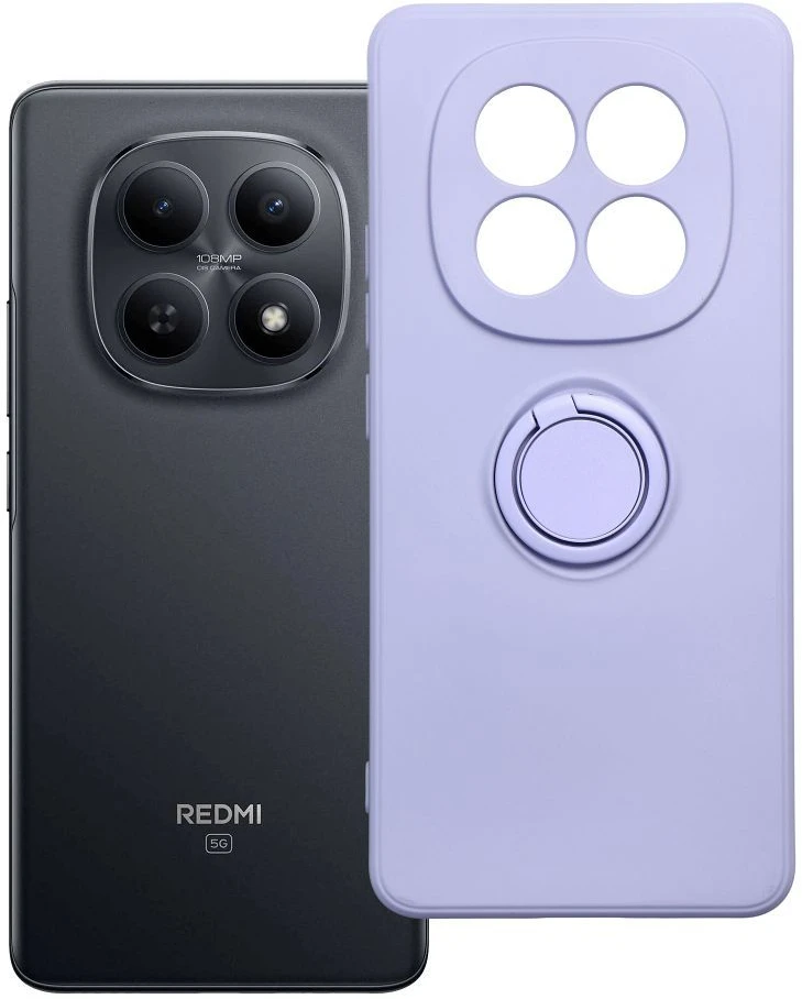 Oem Dėklas na Xiaomi Redmi Note 15 5G Silicone Ring violetinė