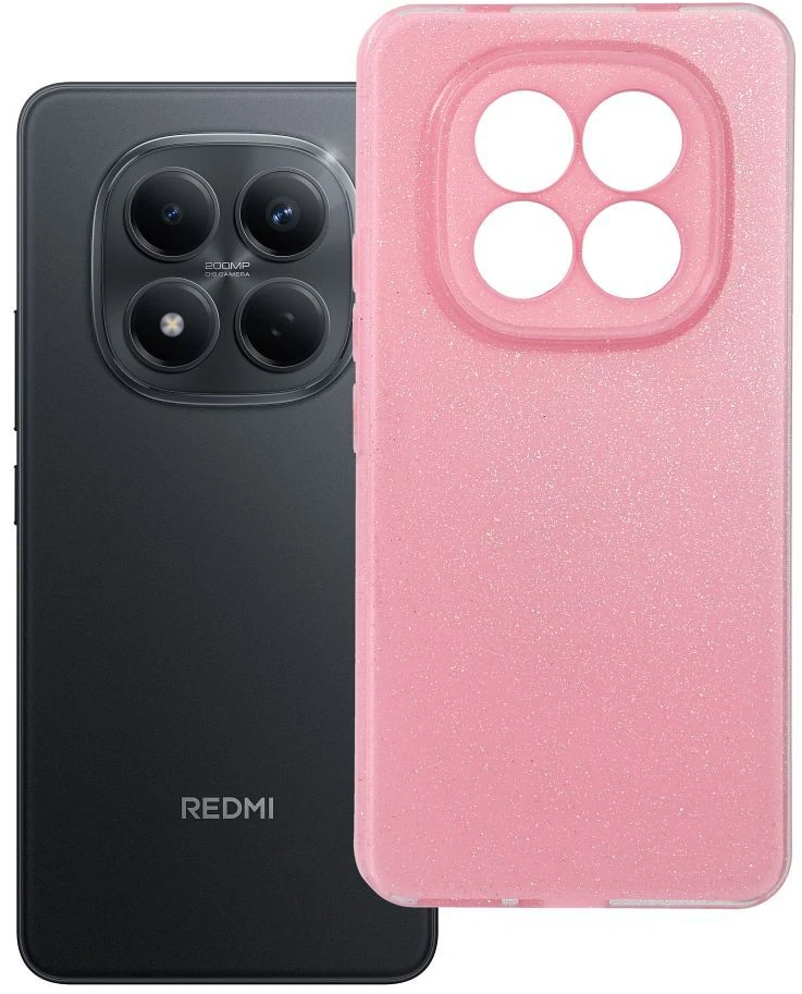 Oem Dėklas na Xiaomi Redmi Note 15 PRO 4G Clear Case 2 mm Blink rožinė