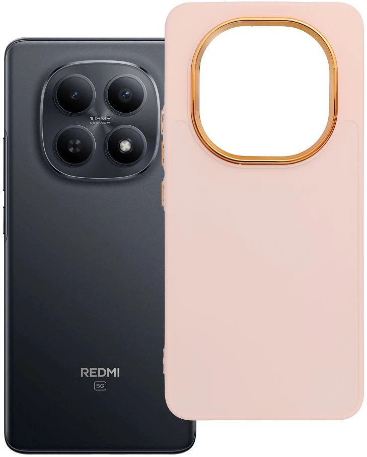 Oem Dėklas na Xiaomi Redmi Note 15 PRO 4G Frame pudra rožinė