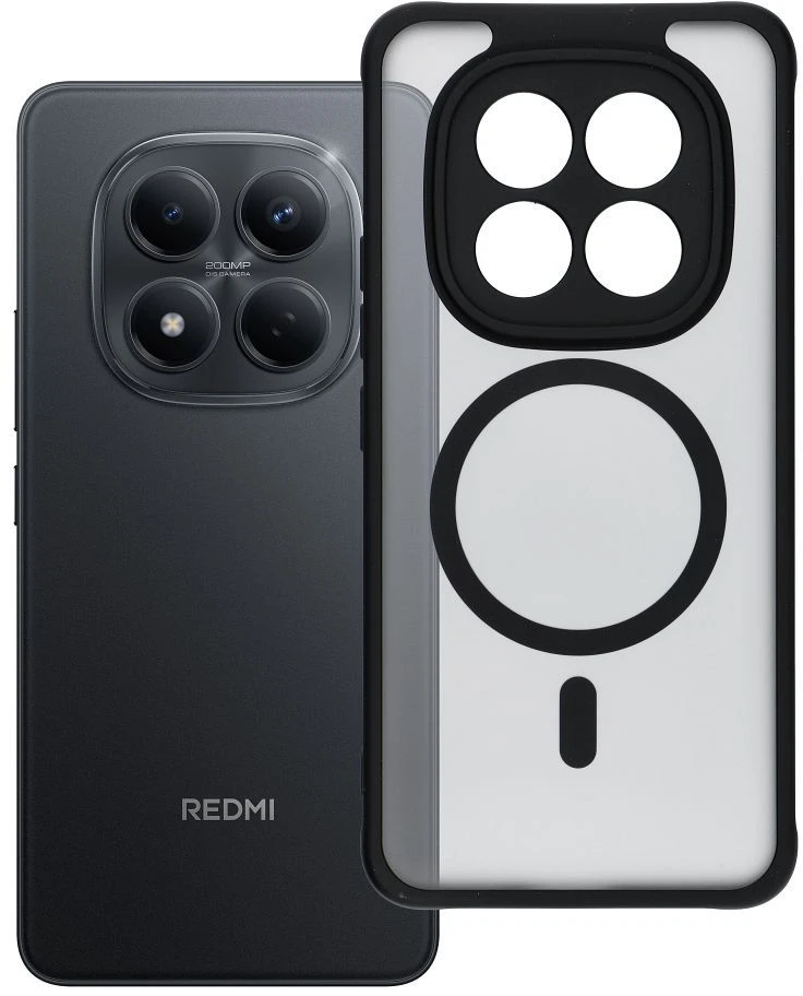 Oem Dėklas na Xiaomi Redmi Note 15 PRO 4G Full Matte Mag Cover zgodne su MagSafe juoda