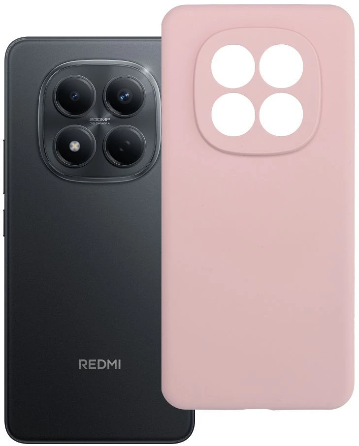 Oem Dėklas na Xiaomi Redmi Note 15 PRO 4G Silicone 2mm (camera protection) pudrowy róż