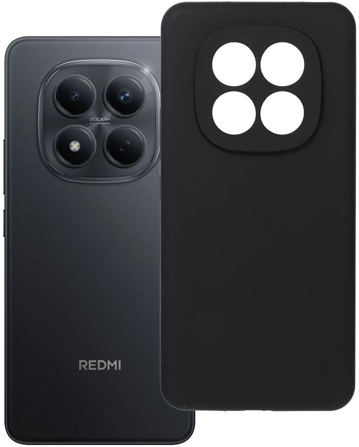 Oem Dėklas na Xiaomi Redmi Note 15 PRO 4G Silicone 2mm (camera protection) juoda