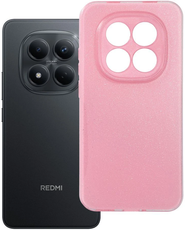 Oem Dėklas na Xiaomi Redmi Note 15 PRO 5G Clear Case 2 mm Blink rožinė