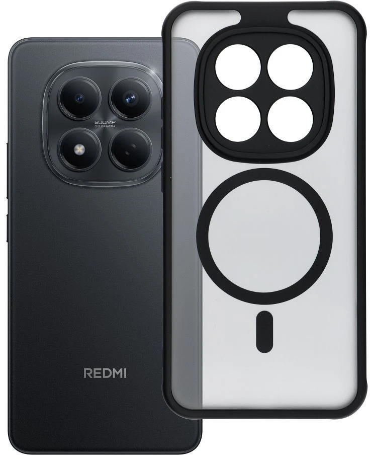 Oem Dėklas na Xiaomi Redmi Note 15 PRO 5G Full Matte Mag Cover zgodne su MagSafe juoda