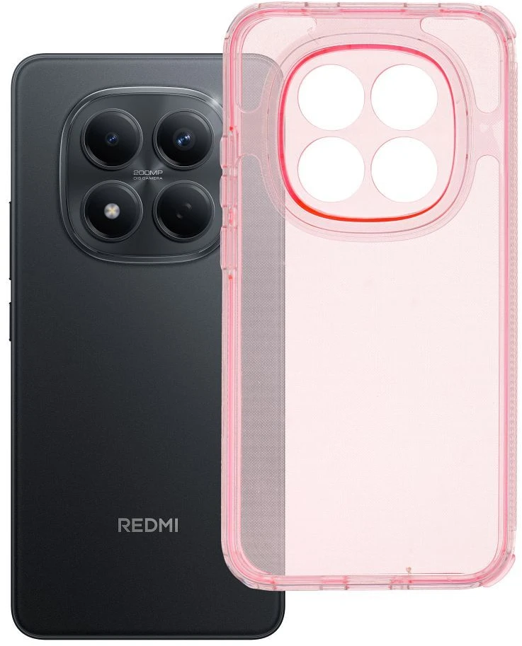 Oem Dėklas na Xiaomi Redmi Note 15 PRO 5G Matrix Skaidri pudra rožinė