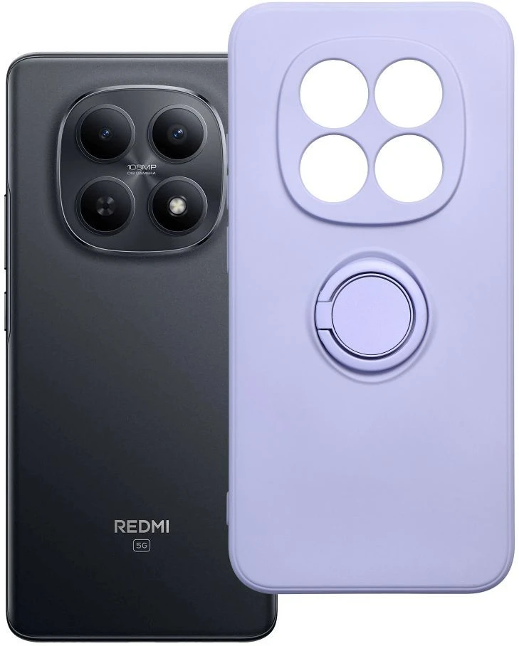 Oem Dėklas na Xiaomi Redmi Note 15 PRO 5G Silicone Ring violetinė