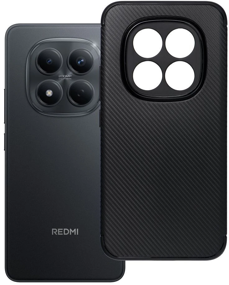 Oem Dėklas na Xiaomi Redmi Note 15 PRO PLUS 5G Carbon Premium juoda
