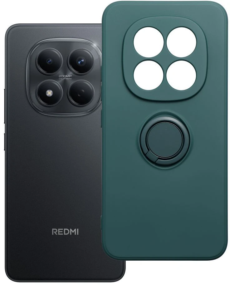 Oem Dėklas na Xiaomi Redmi Note 15 PRO PLUS 5G Silicone Ring žalia