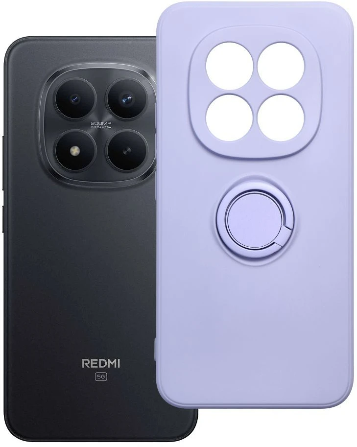 Oem Dėklas na Xiaomi Redmi Note 15 PRO PLUS 5G Silicone Ring violetinė