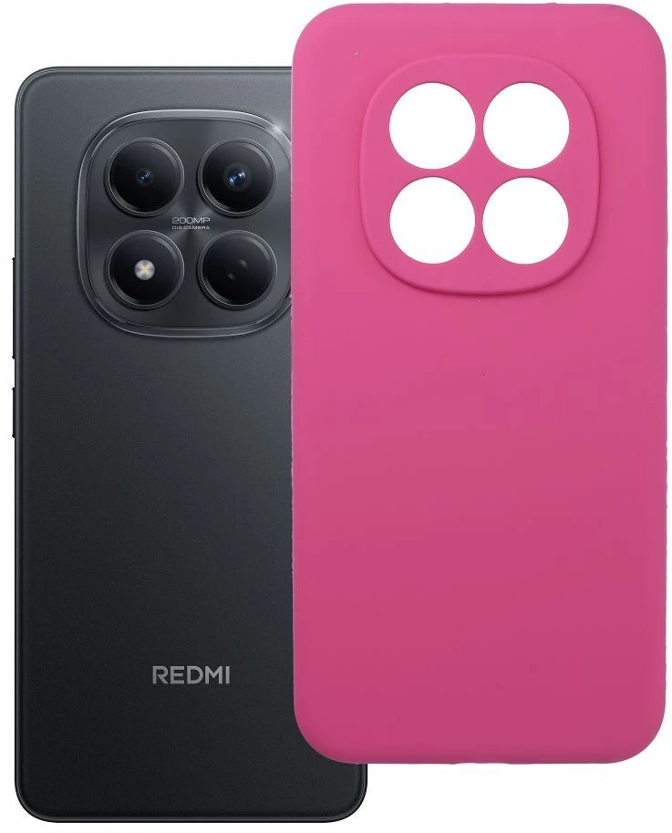Oem Dėklas na Xiaomi Redmi Note 15 PRO PLUS 5G Silicone 2mm (camera protection) róż