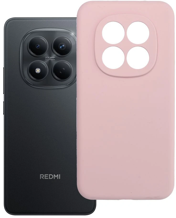 Oem Dėklas na Xiaomi Redmi Note 15 PRO PLUS 5G Silicone 2mm (camera protection) pudrowy róż