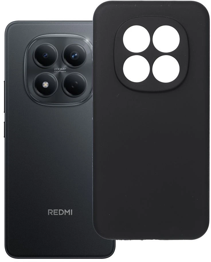 Oem Dėklas na Xiaomi Redmi Note 15 PRO PLUS 5G Silicone 2mm (camera protection) juoda