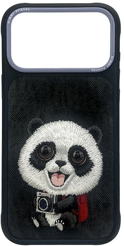 Dėklas NIMMY case BIG EYED GIANT PANDA for IPHONE 18 Pro/17 Pro juodas