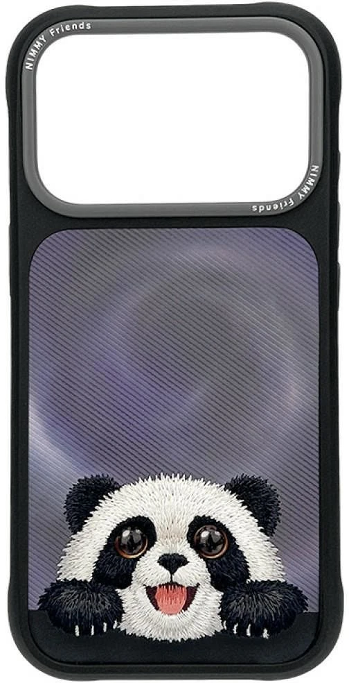 Dėklas NIMMY case BIG EYED LYING GIANT PANDA compatible with MagSafe for IPHONE 18 Pro Max/17 Pro Max juodas