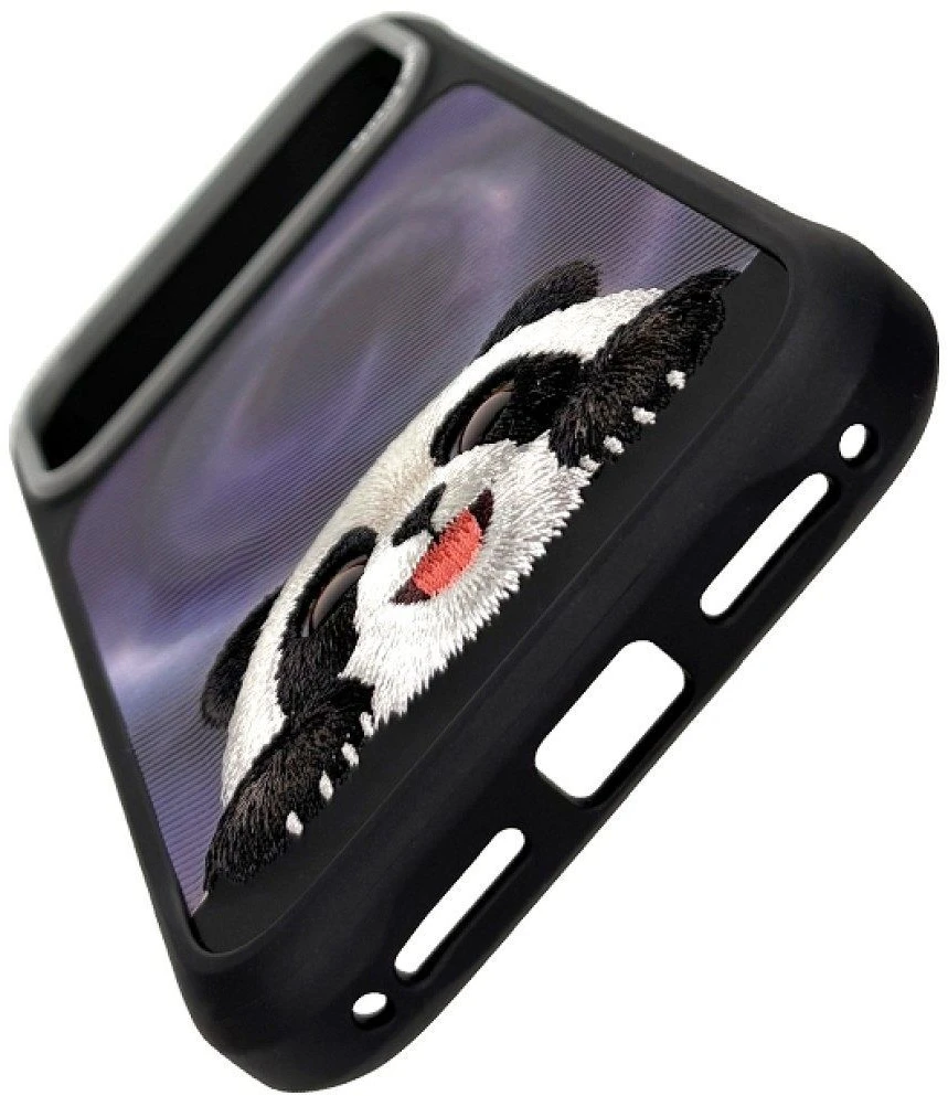 Dėklas NIMMY case BIG EYED LYING GIANT PANDA compatible with MagSafe for IPHONE 18 Pro Max/17 Pro Max juodas