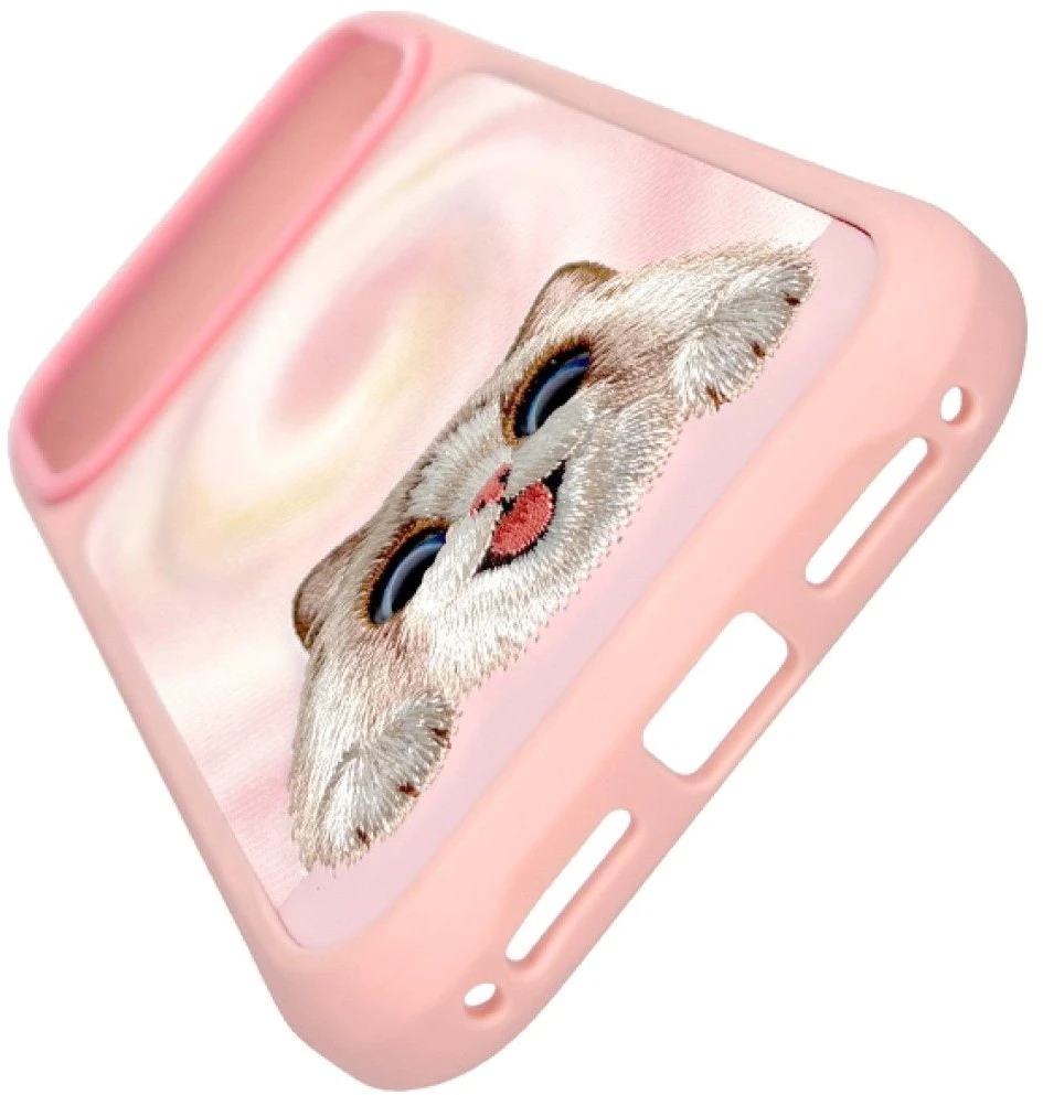 Dėklas NIMMY case BIG EYED LYING RAGDOLL CAT compatible with MagSafe for IPHONE 18 Pro/17 Pro pink