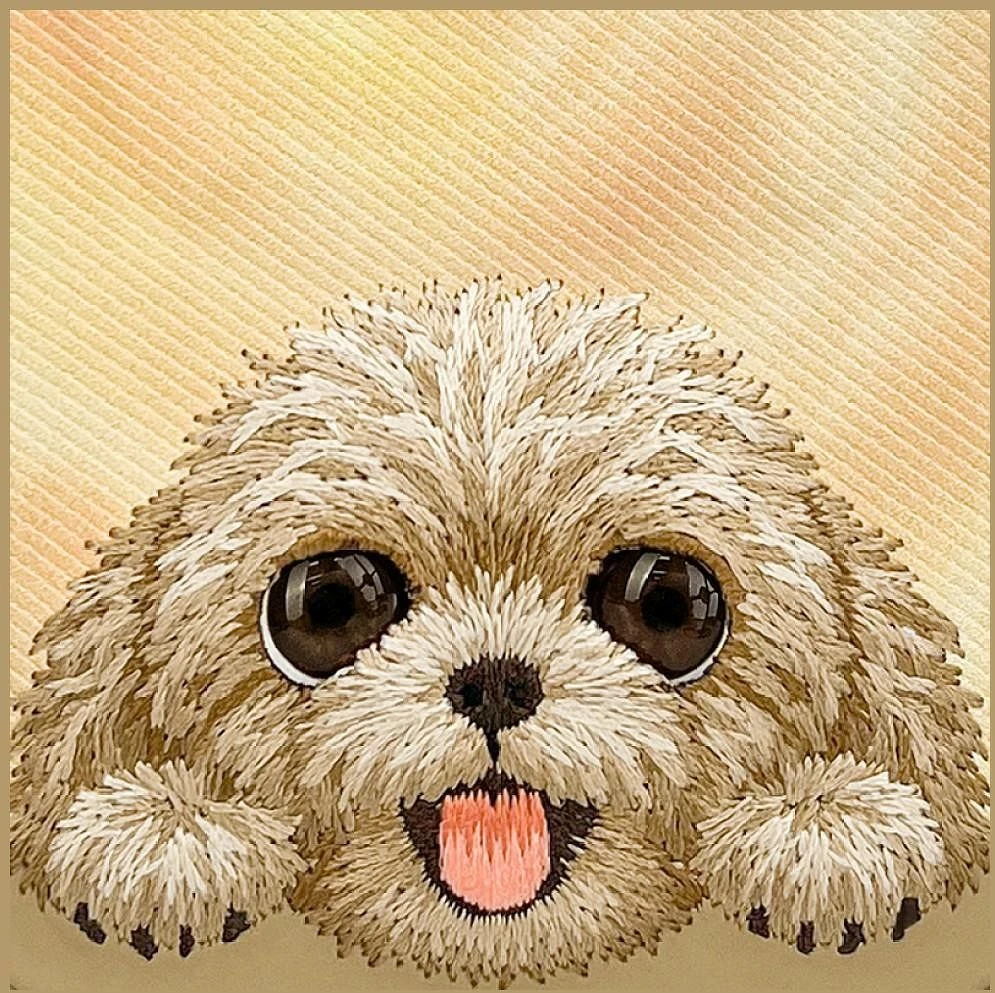 Dėklas NIMMY case BIG EYED LYING TEDDY POODLE compatible with MagSafe for IPHONE 18 Pro Max/17 Pro Max ruda