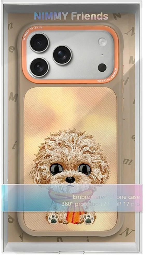 Dėklas NIMMY case BIG EYED TEDDY POODLE for IPHONE 18 Pro/17 Pro ruda