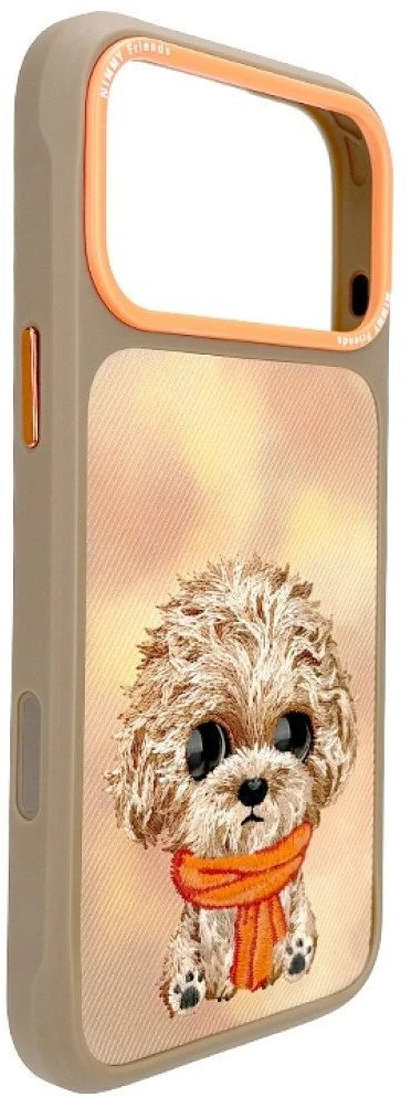 Dėklas NIMMY case BIG EYED TEDDY POODLE for IPHONE 18 Pro/17 Pro ruda