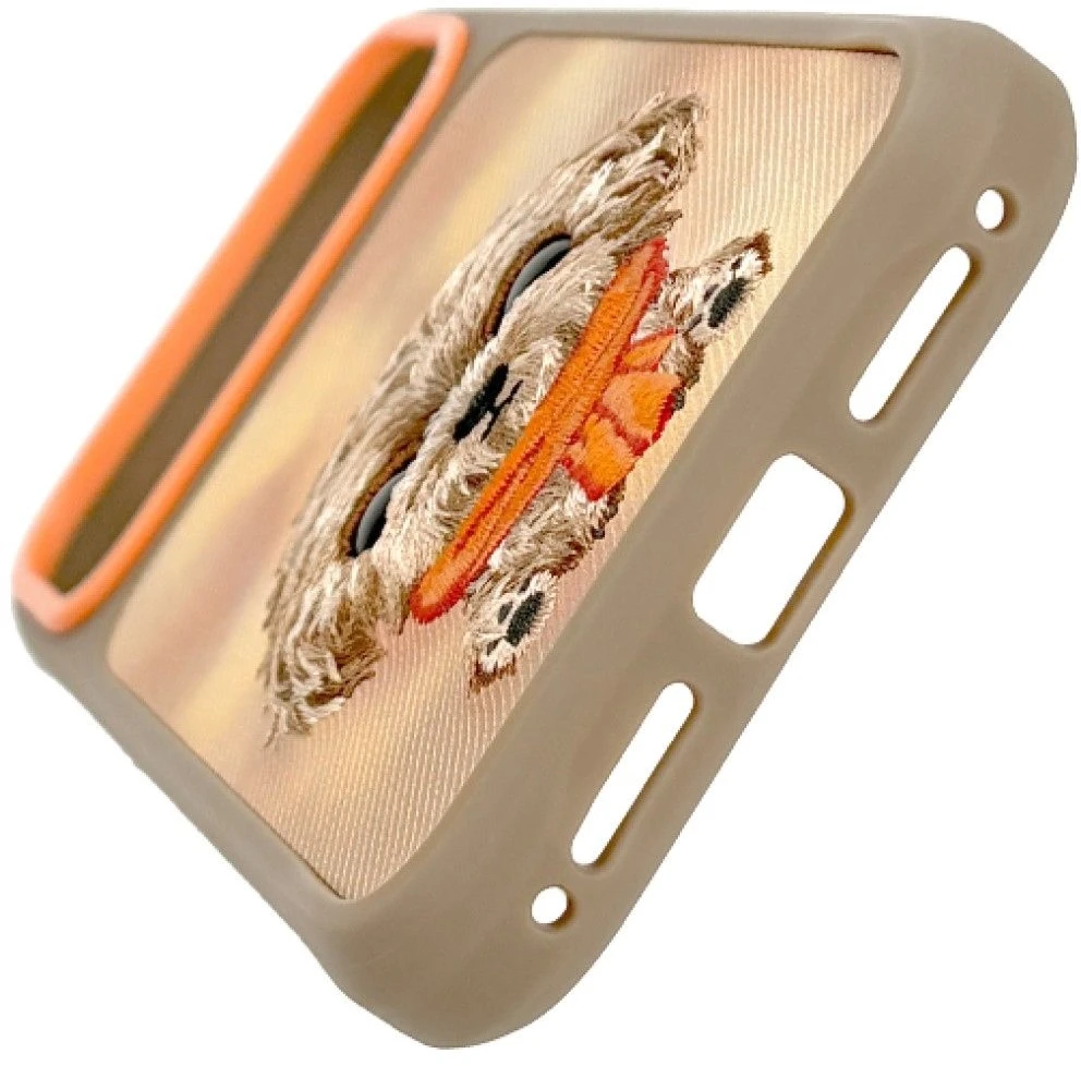 Dėklas NIMMY case BIG EYED TEDDY POODLE for IPHONE 18 Pro Max/17 Pro Max ruda