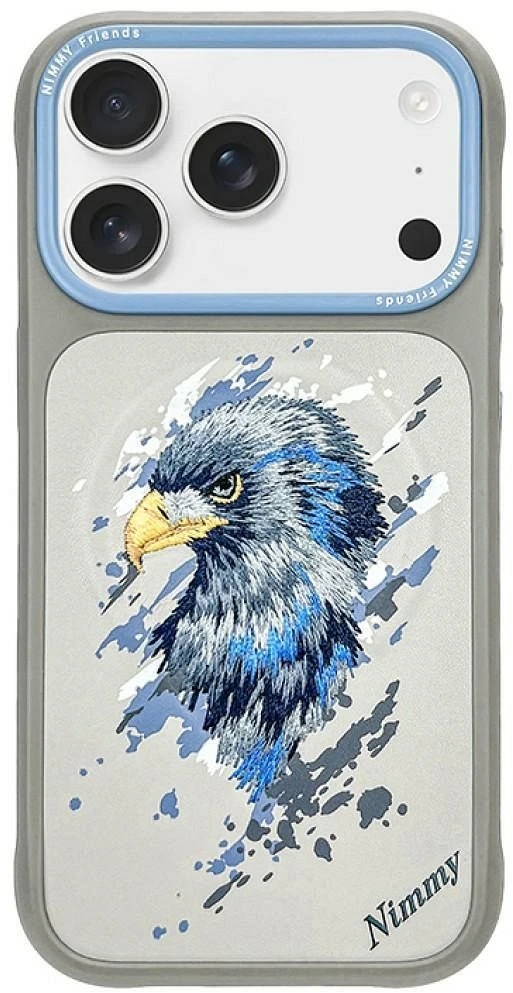 Dėklas NIMMY case EAGLE compatible with MagSafe for IPHONE 18 Pro/17 Pro pilkas