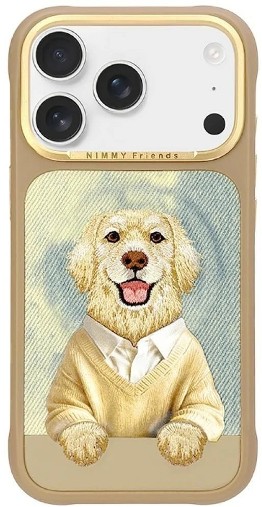 Dėklas NIMMY case GENTLE PETS SERIES DOG compatible with MagSafe for IPHONE 18 Pro/17 Pro ruda