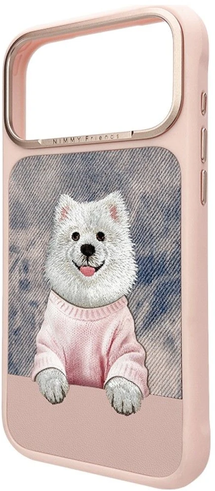 Dėklas NIMMY case GENTLE PETS SERIES DOG compatible with MagSafe for IPHONE 18 Pro Max/17 Pro Max rožinė