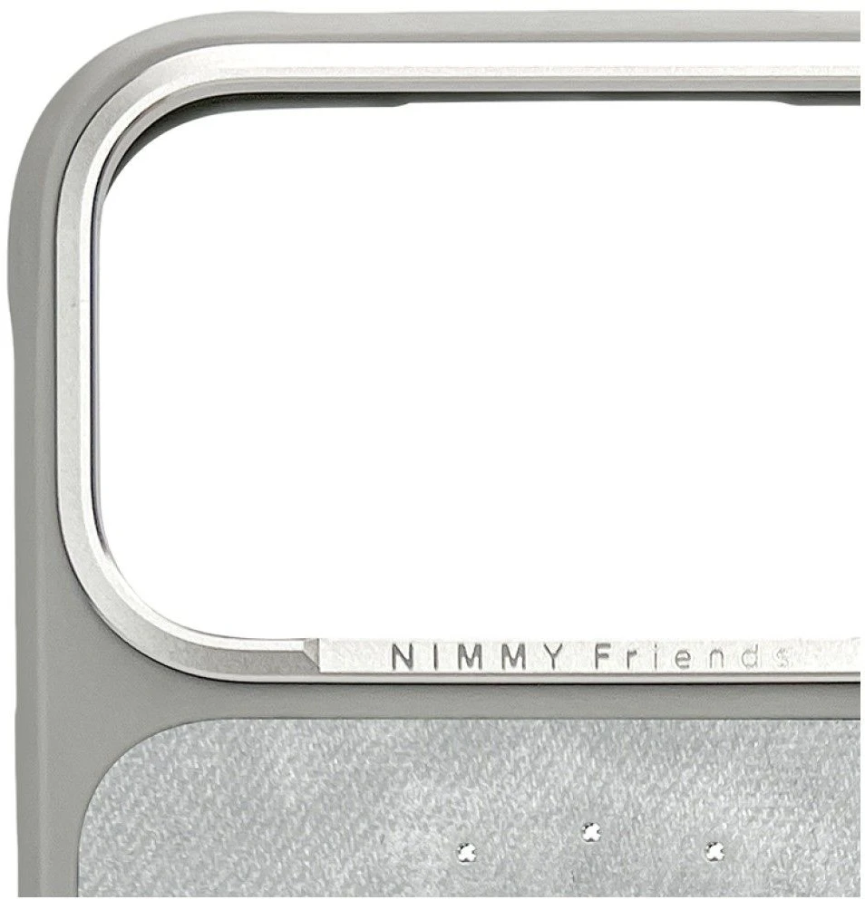 Dėklas NIMMY case LUCKY FASHION CAT compatible with MagSafe for IPHONE 18 Pro Max/17 Pro Max pilkas