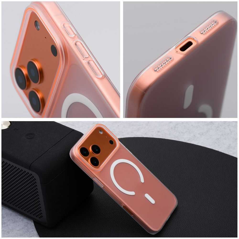 Oem Dėklas na Xiaomi Redmi Note 15 4G Go Oranžinis zgodne su MagSafe transparentne