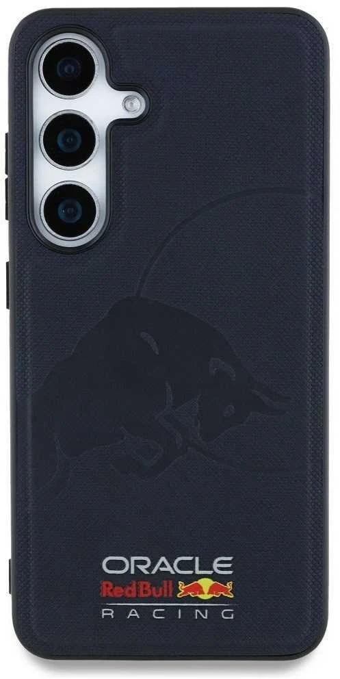 Dėklas Red Bull Raudona Bull Raudonas BULL futerał do Samsung Galaxy S25 RBHMS25S24PUBUFV (Magnetic Meshed PU W/ Debossed Bull) mėlynos spalvos