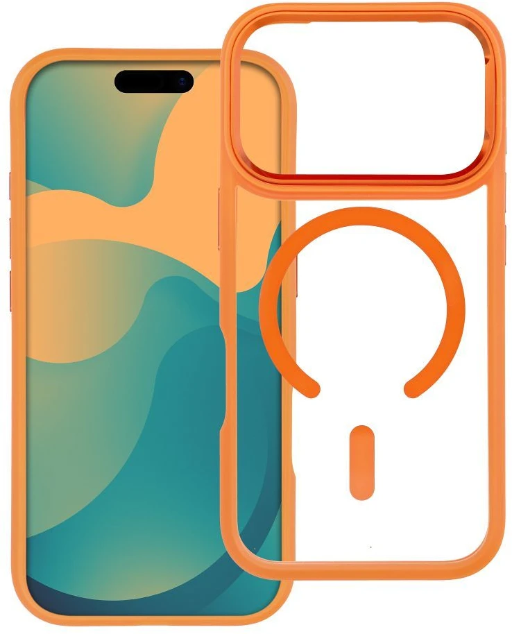 Dėklas ROAR case MAG BUMPER compatible with MagSafe for IPHONE 18 Pro Max / 17 Pro Max oranžinis