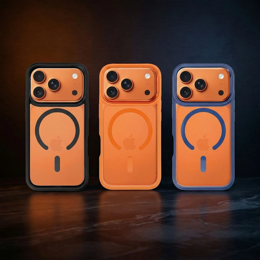 Dėklas ROAR case MAG BUMPER compatible with MagSafe for IPHONE 18 Pro / 17 Pro oranžinis