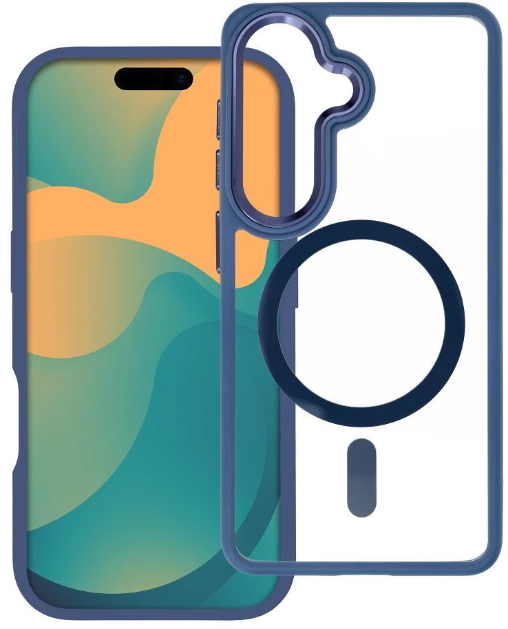 Dėklas ROAR futerał MAG BUMPER kompatybilny su MagSafe do SAMSUNG S26 FE / S25 FE mėlyna