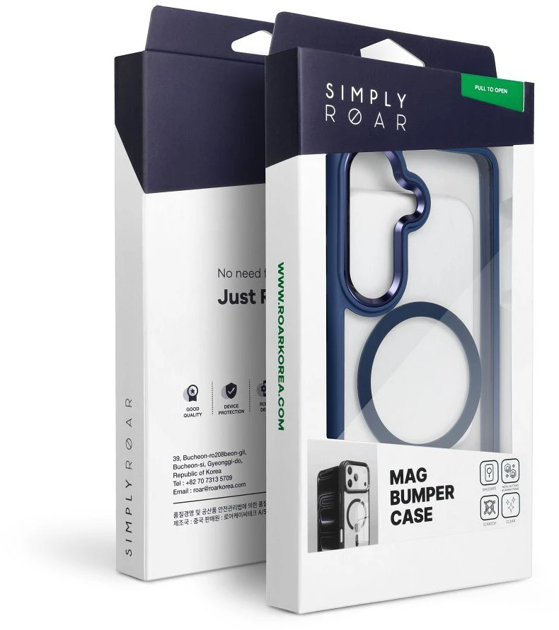 ROAR MAG BUMPER dėklas, suderinamas su MagSafe, skirtas SAMSUNG S26 FE / S25 FE, mėlynas