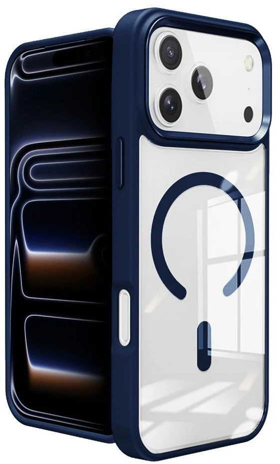 Dėklas ROAR case MAG BUMPER compatible with MagSafe for IPHONE 18 Pro / 17 Pro navy mėlynas
