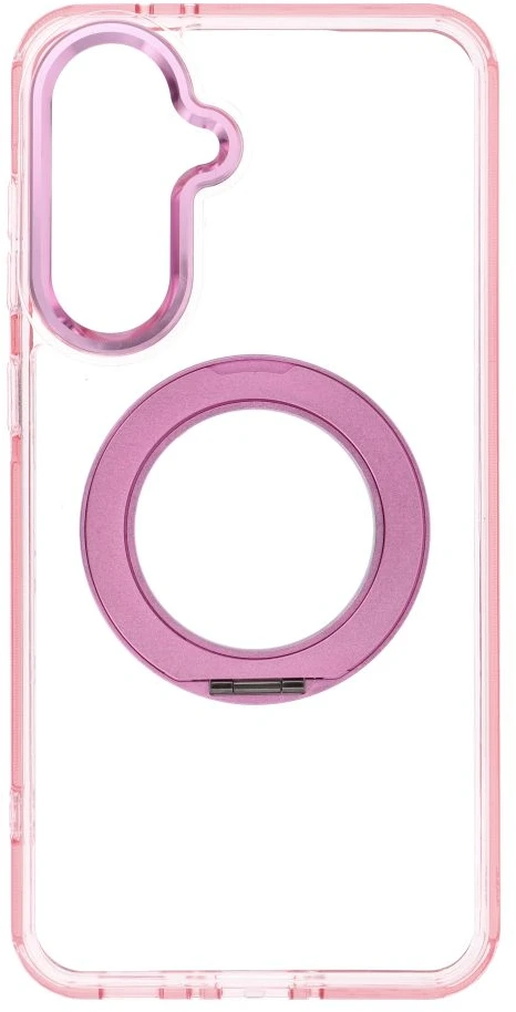 Oem Dėklas Samsung A36 Frame Circle Stand, suderinamas su MagSafe, rožinis
